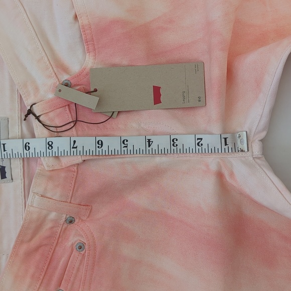 NWT Levi's Tie Dye 535 Denim Legging Junior 9 W29 Salmon Pink Coral Pockets Y2K - Picture 13 of 15